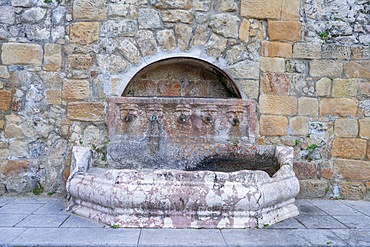 Old Fountain, Mezzojuso, Palermo, Sicily, Italy