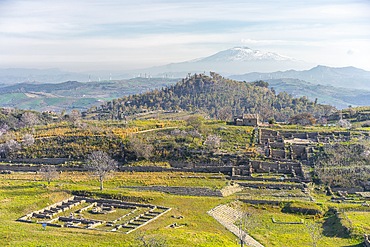 Archaeological area of ​​Morgantina, Aidone, Enna, Sicily, Italy