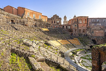 Ancient Greek-Roman Theatre of Catania, Catania, Sicily, Italy