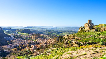 Tower of the Rocca Soprana, Corleone, Palermo, Sicily, Italy