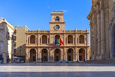 Palazzo VII Aprile,, City hall, piazza della Repubblica , Marsala, Trapani, Sicily, Italy