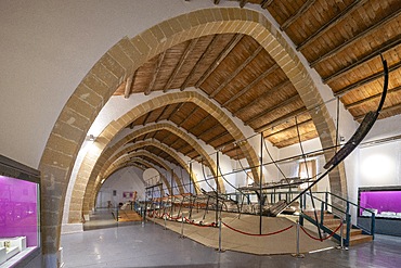 Punic ship, Archaeological Museum Bagno Anselmi, Marsala, Trapani, Sicily, Italy