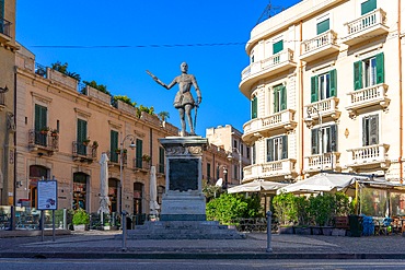 Catalani Square, Statue of Don John of Austria, Messina, Sicily, Italy