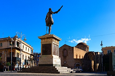 Catalani Square, Statue of Don John of Austria, Messina, Sicily, Italy