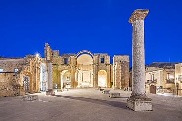 Ruins of the ancient Cathedral of Salemi, Salemi, Trapani, Sicily, Italy