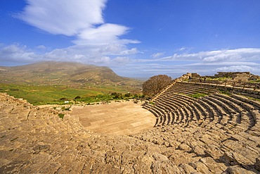 Ancient theatre, 2nd century BC, Segesta, Calatafimi , Trapani, Sicily, Italy