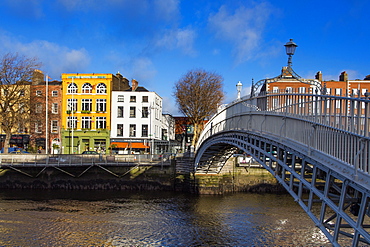 The Liffey Bridge (Ha'Penny Bridge), Dublin, Republic of Ireland, Europe