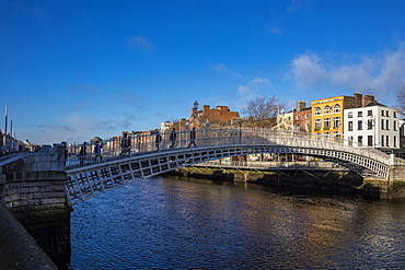 The Liffey Bridge (Ha'Penny Bridge), Dublin, Republic of Ireland, Europe