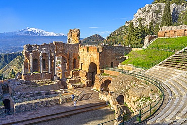 Ancient Greek Theatre of Taormina, Taormina, Messina, Sicily, Italy