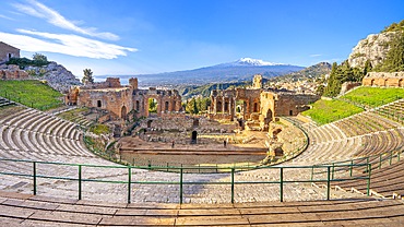 Ancient Greek Theatre of Taormina, Taormina, Messina, Sicily, Italy