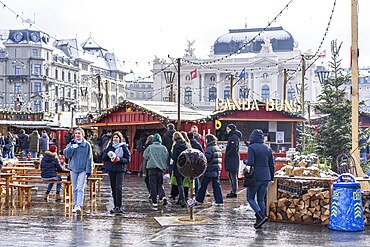 Opera House Christmas market, Zurich, Switzerland.