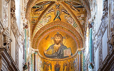 Cefalù Cathedral, Duomo di Cefalù, Cefalù, Palermo, Sicily, Italy