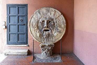 Mouth of Truth, Bocca della Verità, Basilica of Santa Maria in Cosmedin, Roma, Lazio, Italy