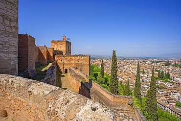 Alcazaba, Alhambra, Granada, Andalusia, Spain, Islamic architecture, Mudejar architecture, UNESCO, World Heritage Site