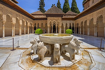 Nasrid Palaces, World Heritage Site, UNESCO, Alhambra, Granada, Andalusia, Spain, Islamic architecture, Mudejar architecture