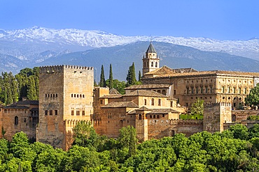 Mirador de San Nicolas, World Heritage Site, UNESCO, Alhambra, Granada, Andalusia, Spain, Islamic architecture, Mudejar architecture