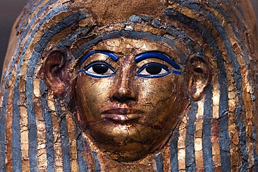 Merit's Funeral Mask, Floor 1, Tomb of Kha and Merit, Museo Egizio, Egyptian Museum, Turin, Piedmont, Italy