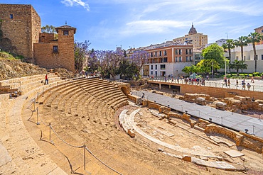 Alcazaba, Roman theatre, Malaga, Andalusia, Spain