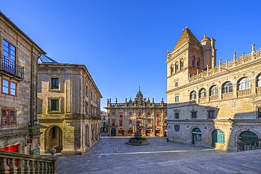 Praza das Praterías, Santiago de Compostela, Galicia, Spain