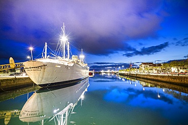 Gil Eannes, former hospital ship now youth hostel, Viana do Castelo, Minho-Lima, Portugal