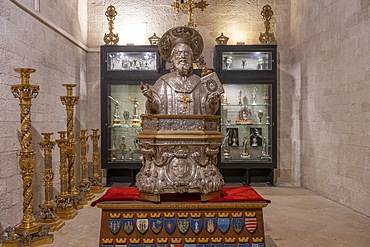 Saint Nicholas of Myra blessing, BUST post 1792 - before 1792, Basilica of St. Nicholas, Bari, Apulia, Italy