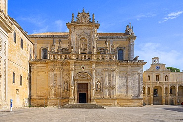 Lecce Cathedral, Cathedral of Maria Santissima Assunta and Sant'Oronzo, Lecce, Salento, Apulia, Italy