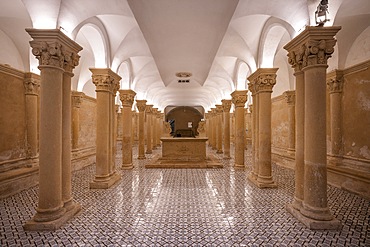 Crypt, Lecce Cathedral, Cathedral of Maria Santissima Assunta and Sant'Oronzo, Lecce, Salento, Apulia, Italy