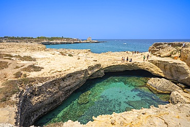 Cave of Poetry, Grotta della poesia, Roca Vecchia, Lecce, Salento, Apulia, Italy