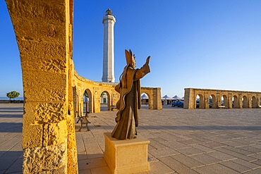 Leuca lighthouse, basilica of Santa Maria de finibus terrae, Santa Maria di Leuca, Castrignano del Capo, Lecce, Salento, Apulia, Italy