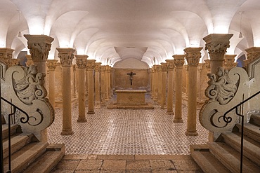 Crypt, Lecce Cathedral, Cathedral of Maria Santissima Assunta and Sant'Oronzo, Lecce, Salento, Apulia, Italy