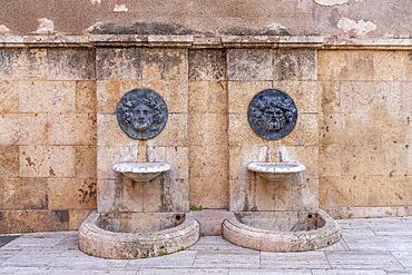 Fuente Baco, Bacchus Fountain, Tarragona, Catalonia, Spain