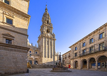 Praza das Praterías, Santiago de Compostela, Galicia, Spain