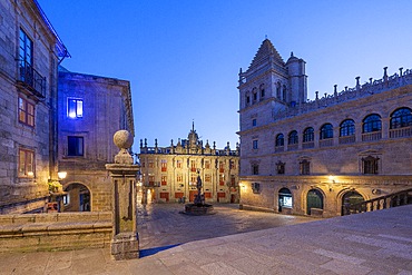 Praza das Praterías, Santiago de Compostela, Galicia, Spain