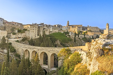 aqueduct bridge, canyon,, Gravina, Bari, Alta Murgia, Apulia, Italy