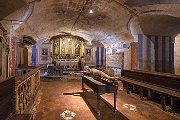 Cathedral Soccorpo “Lamia dei Morti” or “Cemeterium” or “Church of S. Croce”, Cathedral of S. Maria Assunta of Gravina in Puglia, Gravina, Bari, Alta Murgia, Apulia, Italy