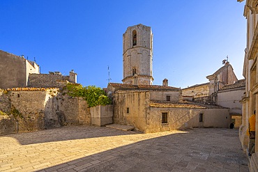 Octagonal bell tower, Sanctuary of St. Michael the Archangel, World Heritage Site, UNESCO, Monte Sant'Angelo, Foggia, Apulia, Italy