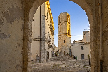 Octagonal bell tower, Monte Sant'Angelo, Foggia, Apulia, Italy