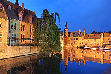 The Dijver Canal, Bruges, Flemish Region, West Flanders, Belgium, Europe