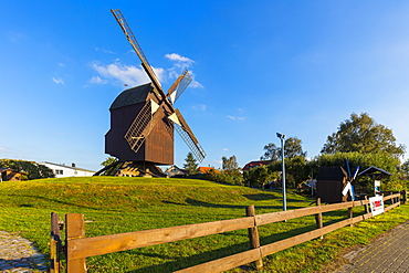 Eldena Post windmill, near the Village of Wieck, Greifswald, Mecklenburg-Vorpommern, Germany, Europe