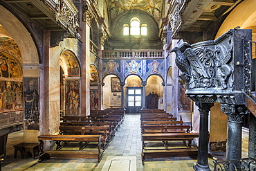 Basilica of San Giulio, Isle of San Giulio, Orta San Giulio, Piemonte (Piedmont), Italy, Europe