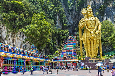 Lord Murugan Statue at the Batu Caves, Kuala Lumpur, Malaysia, Southeast Asia, Asia