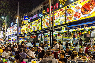 Jalan Alor Night Food Market in Kuala Lumpur, Malaysia, Southeast Asia, Asia