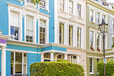 Colourful houses in Regents Park, London, England, United Kingdom, Europe