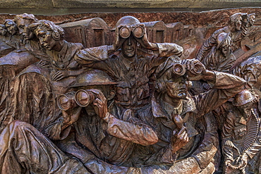 Detail on The Battle of Britain Memorial Monument, London, England, United Kingdom, Europe