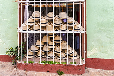 Souvenir hats for sale in Trinidad, Cuba, West Indies, Caribbean, Central America