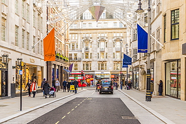 Old Bond Street in Mayfair, with its luxury stores and elegant brands, London, England, United Kingdom, Europe