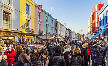 Portobello Road market, in Notting Hill, London, England, United Kingdom, Europe