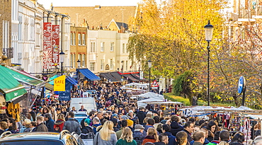 Portobello Road market, in Notting Hill, London, England, United Kingdom, Europe