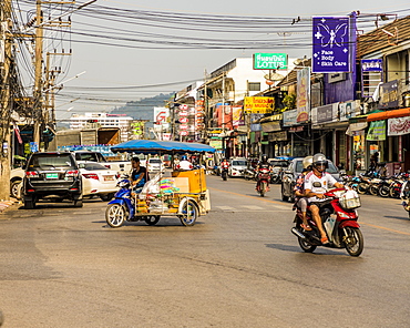 A street scene in Phuket old town, Phuket, Thailand, Southeast Asia, Asia