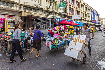 A market scene at the 24 hour local market in Phuket Town, Phuket, Thailand, Southeast Asia, Asia